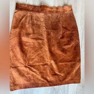 Danier Rich Brown Suede Skirt